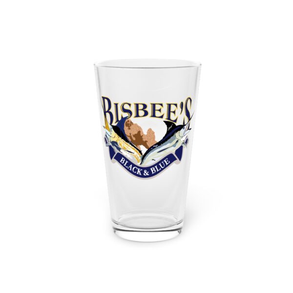 Bisbee's Black & Blue Fishing Pint Glass - 16oz Ocean Lover Drinkware